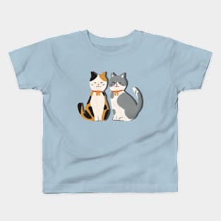 cat two cats Kids T-Shirt